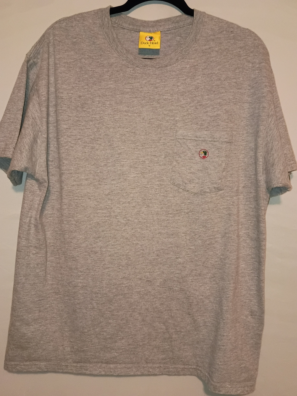 Duck Head Men's Gray Embroidered Pocket T-Shirt - Heather Gray